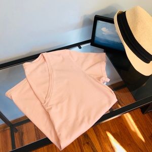 Everlane Cotton V Neck T Shirt Dusty Rose Large